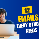 Student with laptop and headphones